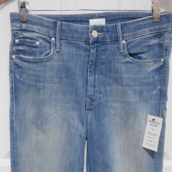 MOTHER Denim High-Waist Looker Ankle Fray Skinny - Picture 2 of 6